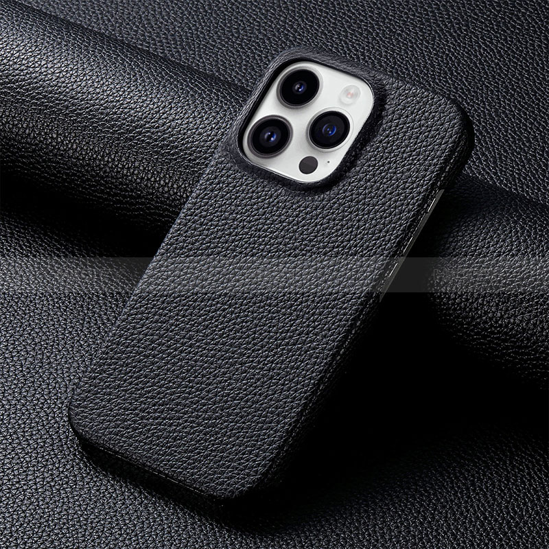 Custodia Lusso Pelle Cover S04D per Apple iPhone 13 Pro Max Nero