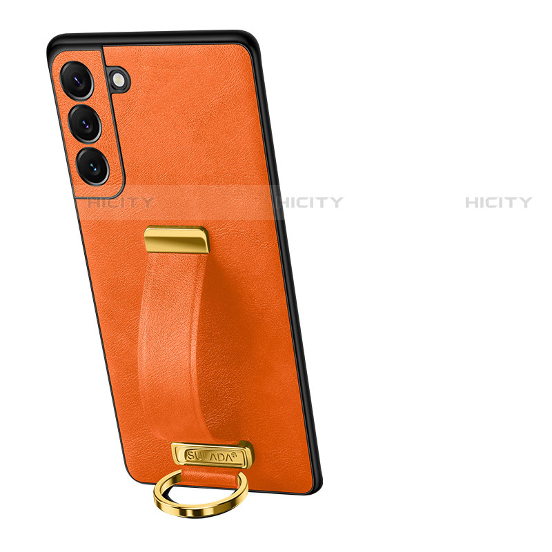 Custodia Lusso Pelle Cover S05 per Samsung Galaxy S21 5G Arancione