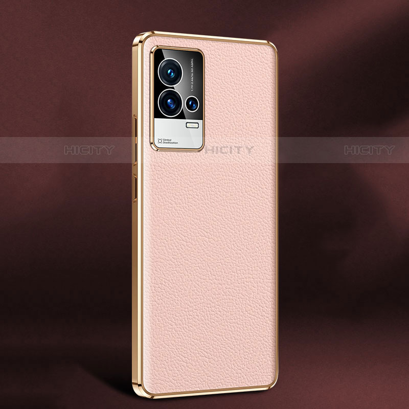 Custodia Lusso Pelle Cover S05 per Vivo iQOO 8 Pro 5G Rosa