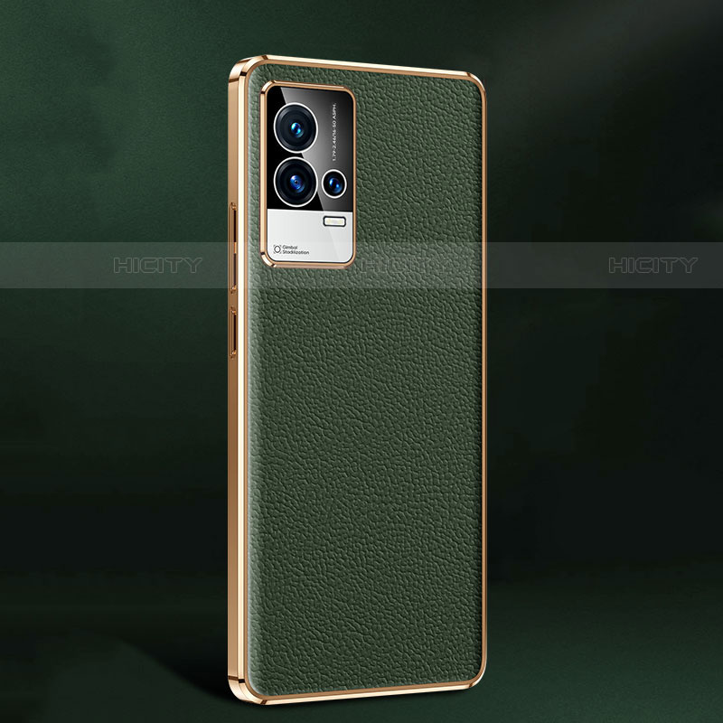 Custodia Lusso Pelle Cover S05 per Vivo iQOO 8 Pro 5G Verde