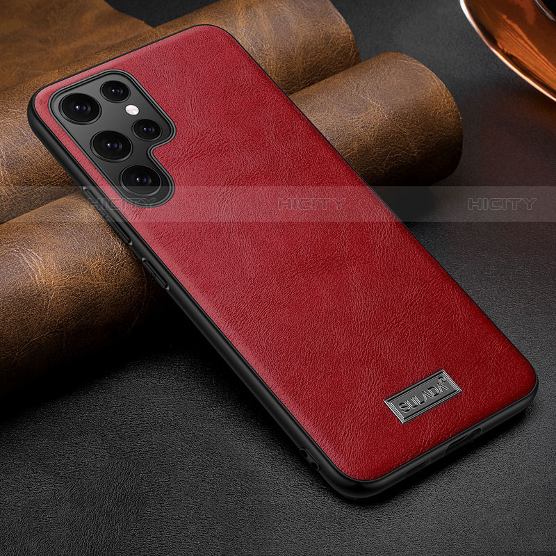 Custodia Lusso Pelle Cover S07 per Samsung Galaxy S21 Ultra 5G Rosso