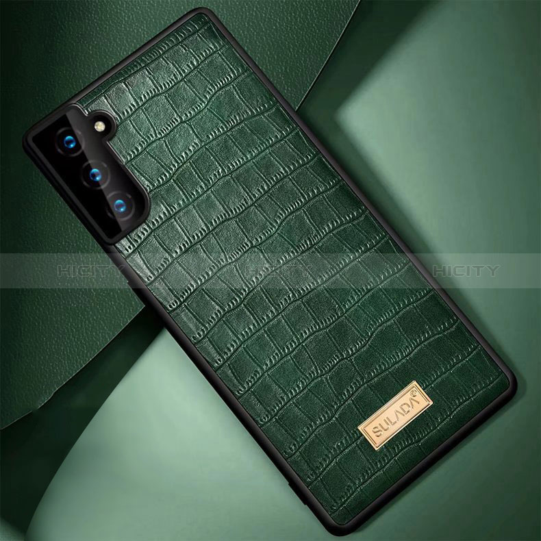 Custodia Lusso Pelle Cover S08 per Samsung Galaxy S24 Plus 5G Verde