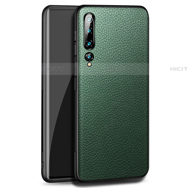 Custodia Lusso Pelle Cover S08 per Xiaomi Mi 10 Verde