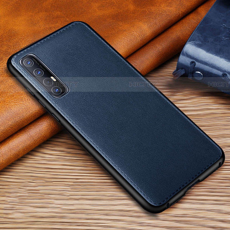 Custodia Lusso Pelle Cover S10 per Oppo Reno3 Pro Blu