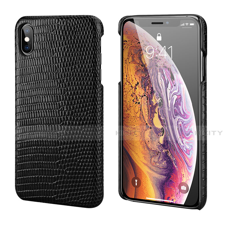 Custodia Lusso Pelle Cover S12 per Apple iPhone Xs Nero