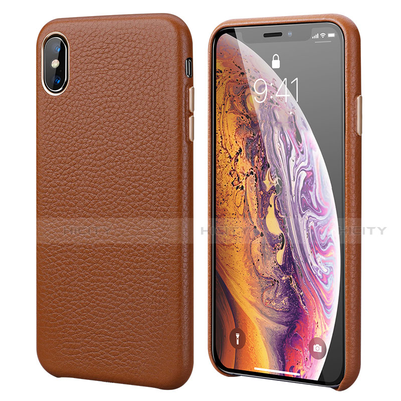 Custodia Lusso Pelle Cover S14 per Apple iPhone Xs Max Arancione