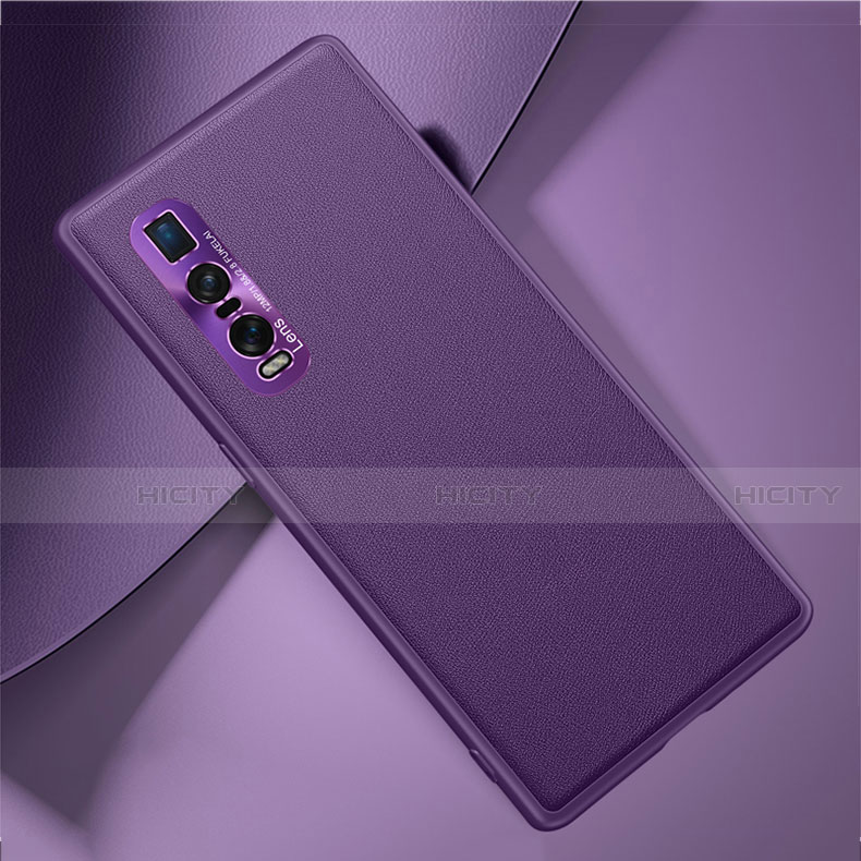 Custodia Lusso Pelle Cover U01 per Oppo Find X2 Pro