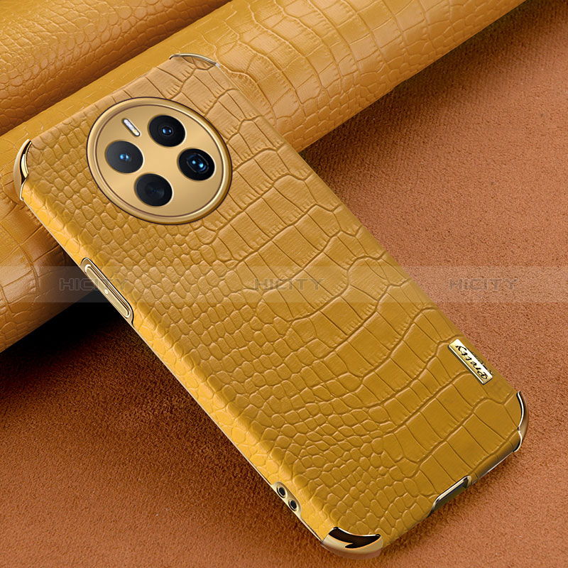 Custodia Lusso Pelle Cover XD1 per Huawei Mate 50 Giallo