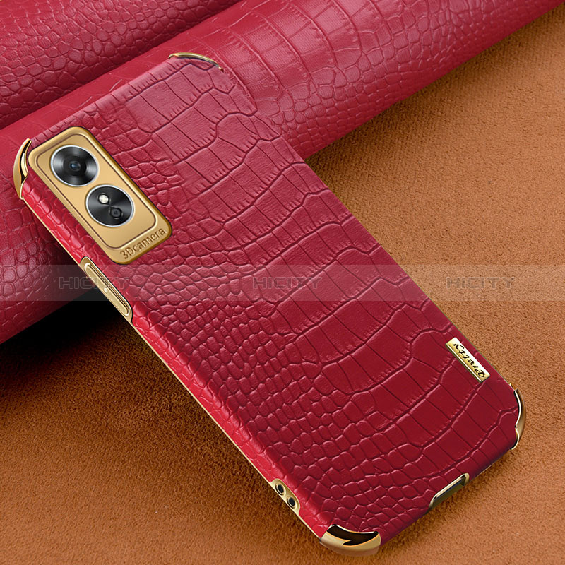 Custodia Lusso Pelle Cover XD1 per Oppo A17 Rosso