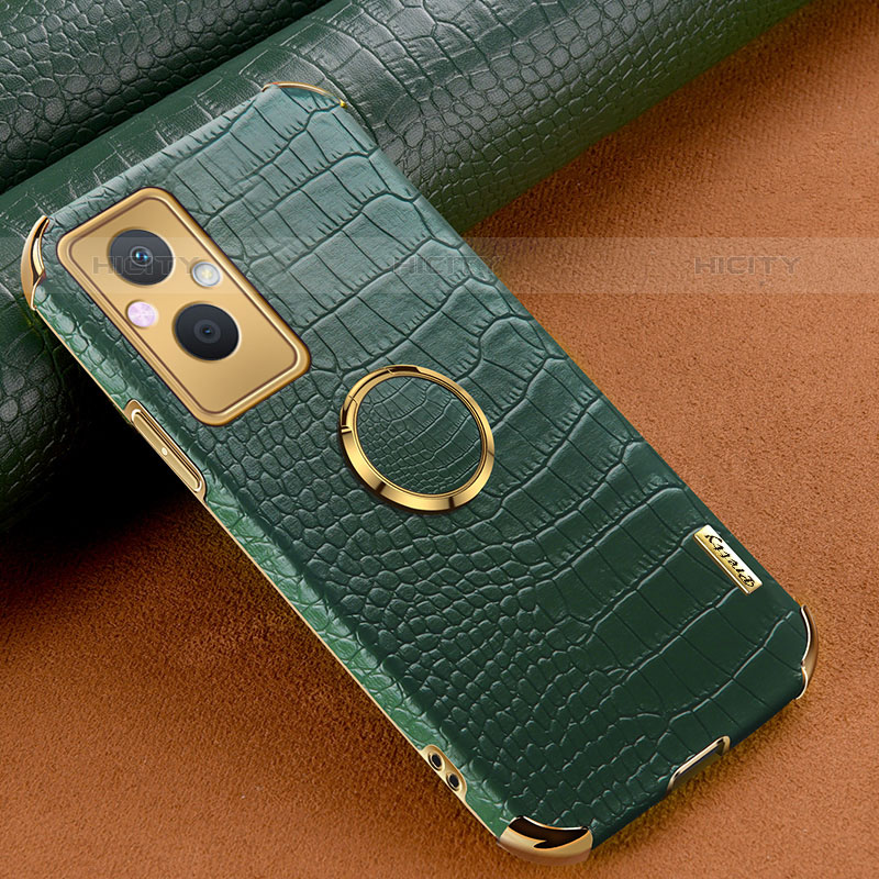 Custodia Lusso Pelle Cover XD1 per Oppo F21 Pro 5G Verde