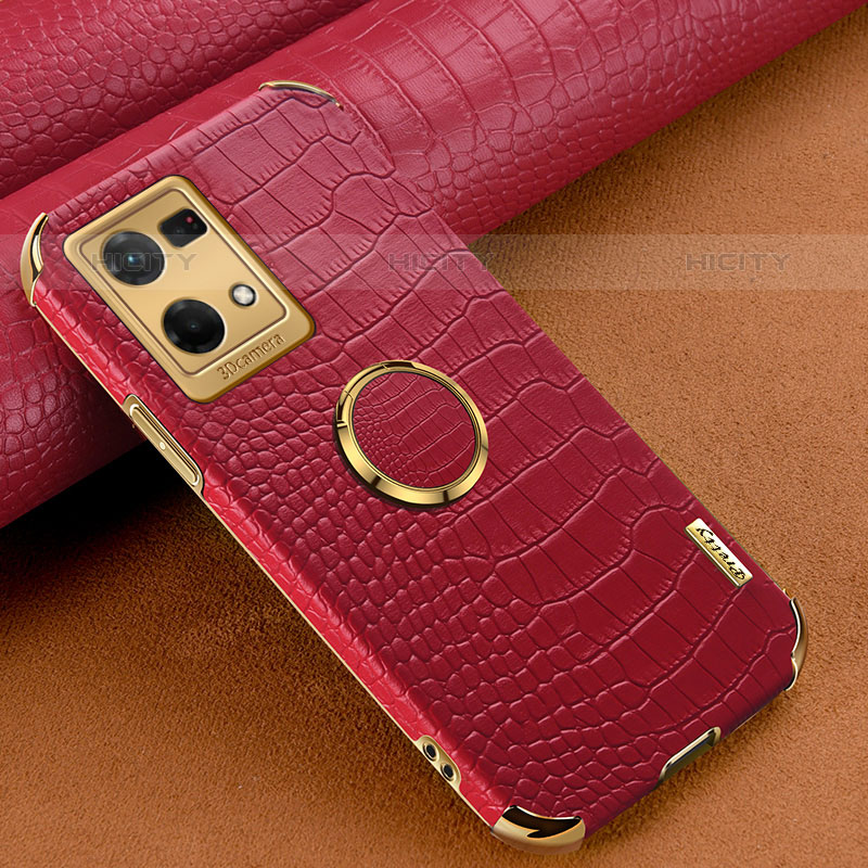 Custodia Lusso Pelle Cover XD1 per Oppo Reno7 4G Rosso