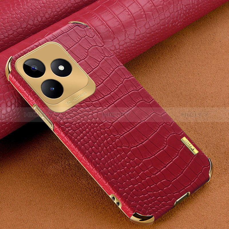 Custodia Lusso Pelle Cover XD1 per Realme C53 India Rosso