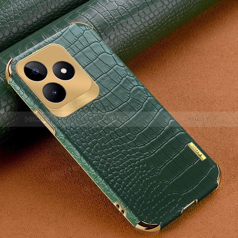 Custodia Lusso Pelle Cover XD1 per Realme C53 Verde