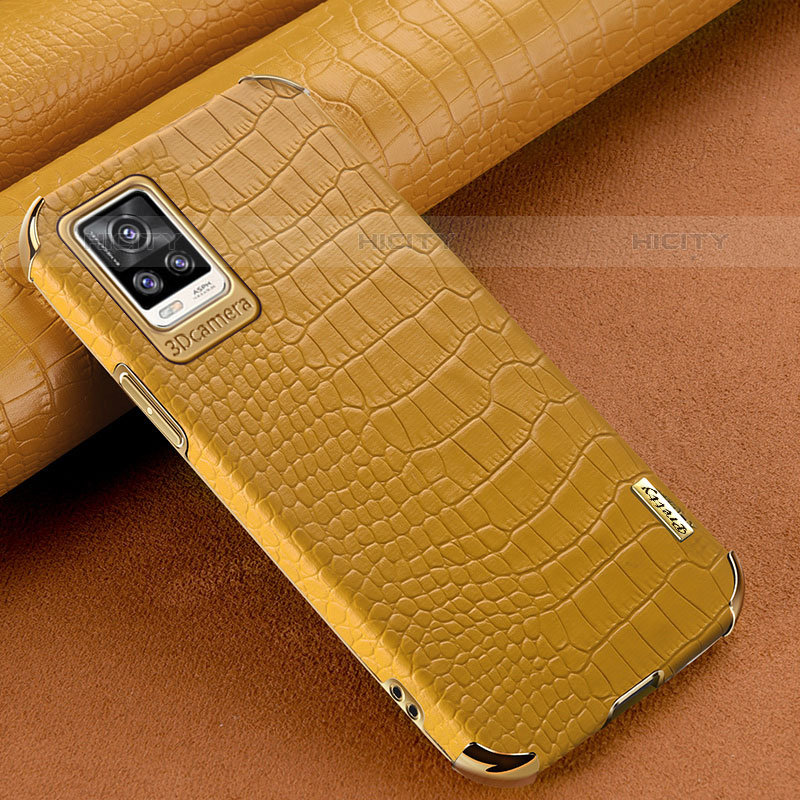 Custodia Lusso Pelle Cover XD1 per Vivo V20 (2021) Giallo