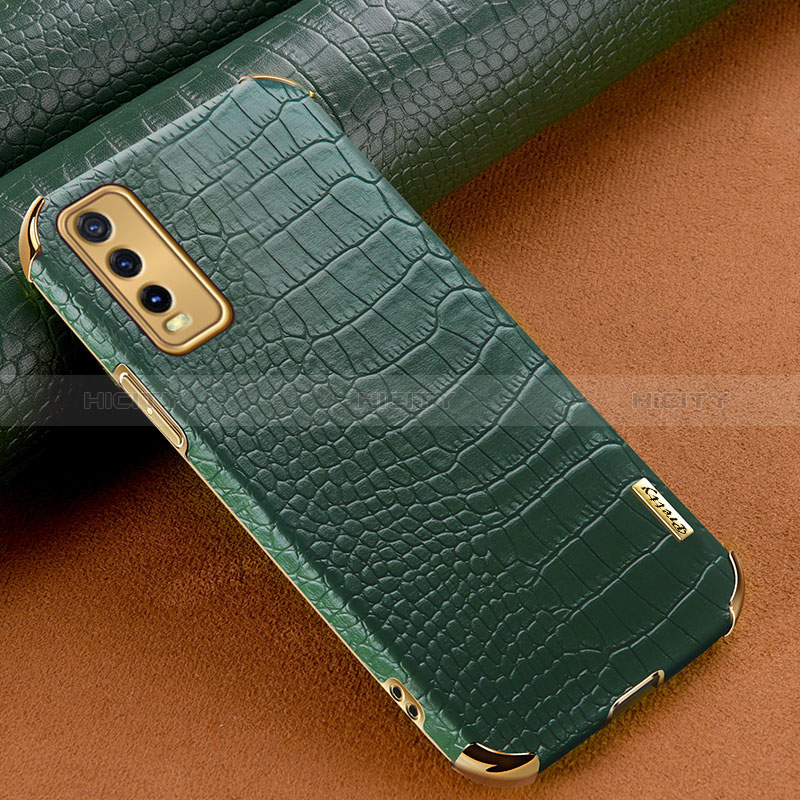 Custodia Lusso Pelle Cover XD1 per Vivo Y12A Verde