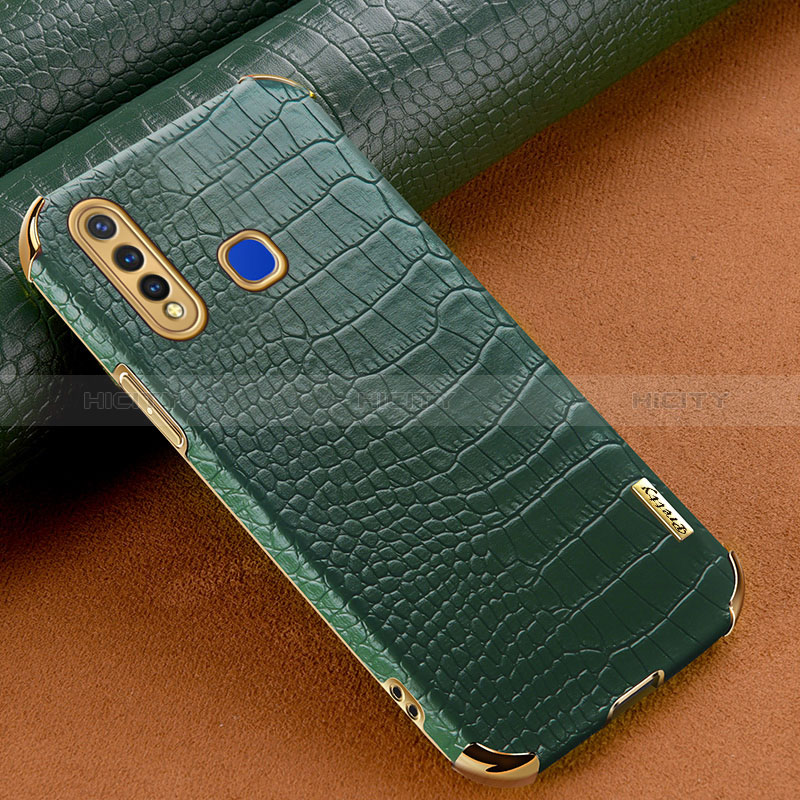 Custodia Lusso Pelle Cover XD1 per Vivo Y19 Verde