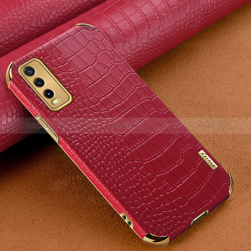 Custodia Lusso Pelle Cover XD1 per Vivo Y30 (2021) Rosso