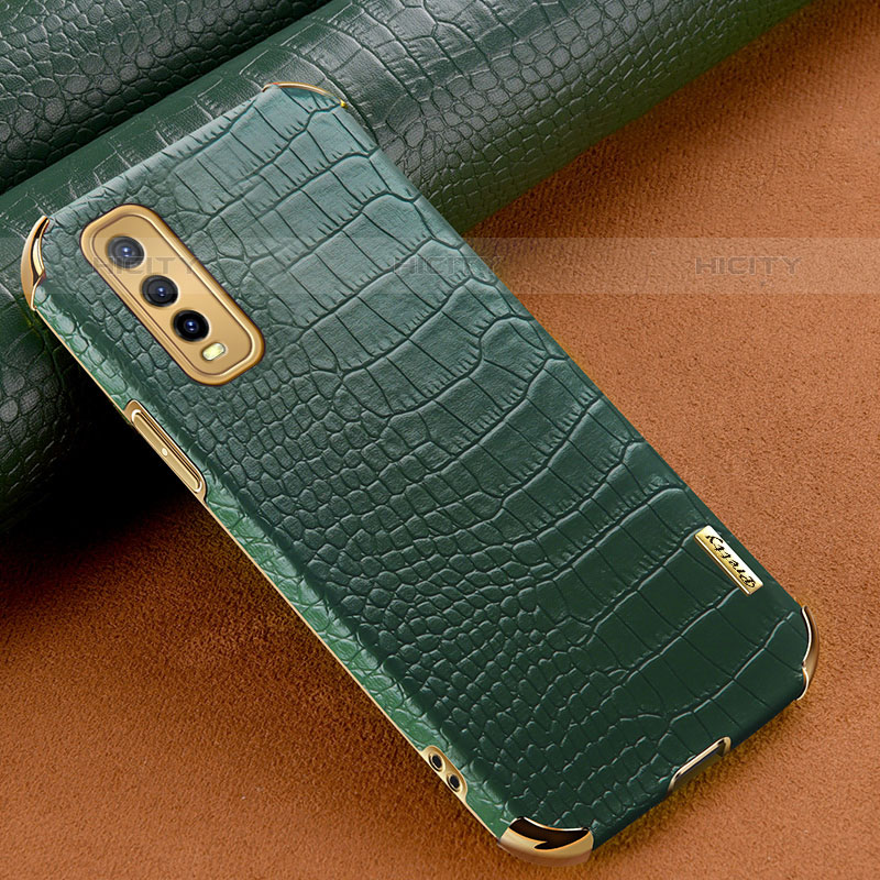 Custodia Lusso Pelle Cover XD1 per Vivo Y50t Verde