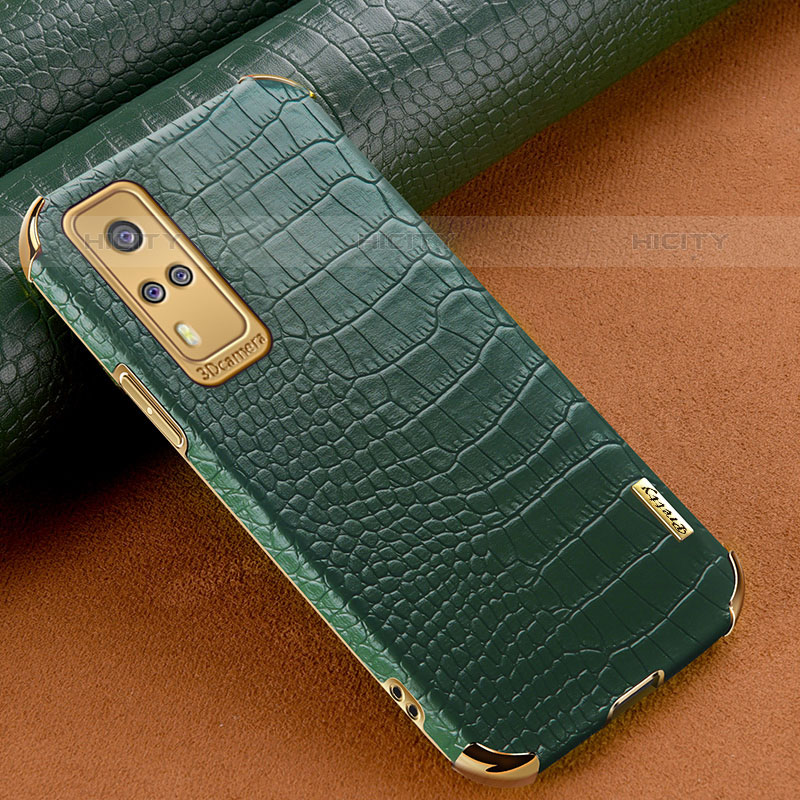 Custodia Lusso Pelle Cover XD1 per Vivo Y51A Verde