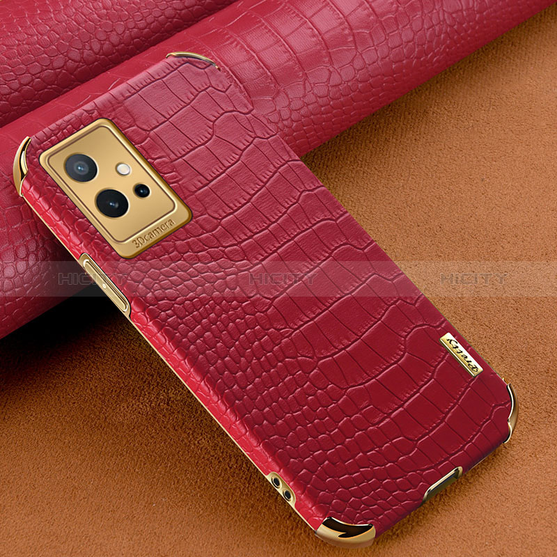 Custodia Lusso Pelle Cover XD1 per Vivo Y55s 5G Rosso