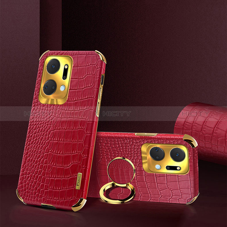 Custodia Lusso Pelle Cover XD2 per Huawei Honor X7a Rosso