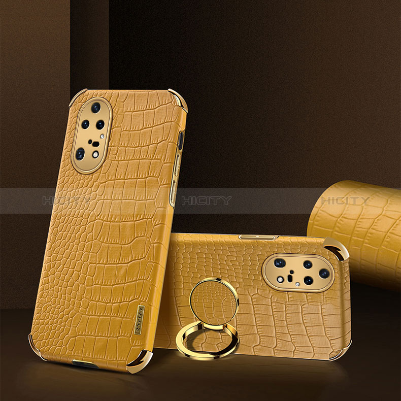 Custodia Lusso Pelle Cover XD2 per Huawei P50 Giallo