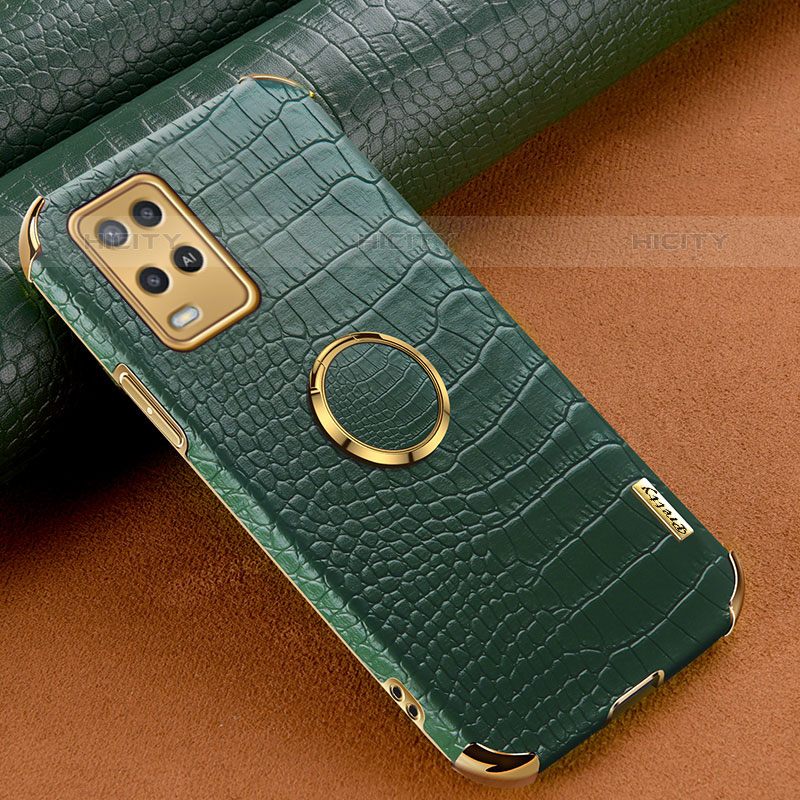 Custodia Lusso Pelle Cover XD2 per Oppo A54 4G Verde