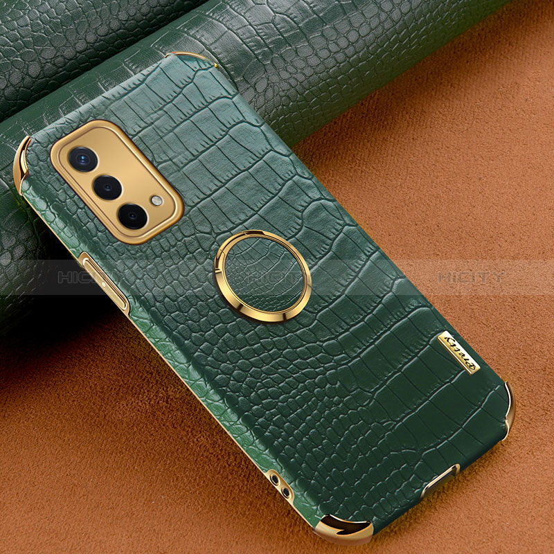 Custodia Lusso Pelle Cover XD2 per Oppo A54 5G Verde