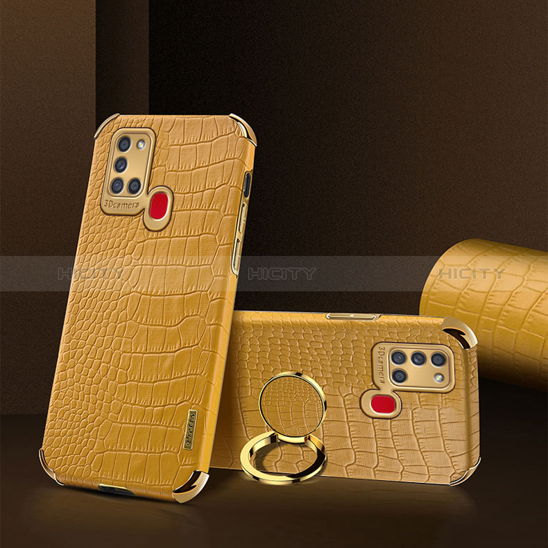 Custodia Lusso Pelle Cover XD2 per Samsung Galaxy A21s Giallo