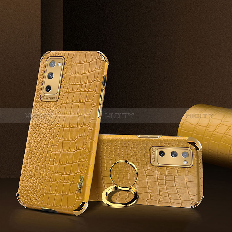 Custodia Lusso Pelle Cover XD2 per Samsung Galaxy S20 FE 4G Giallo