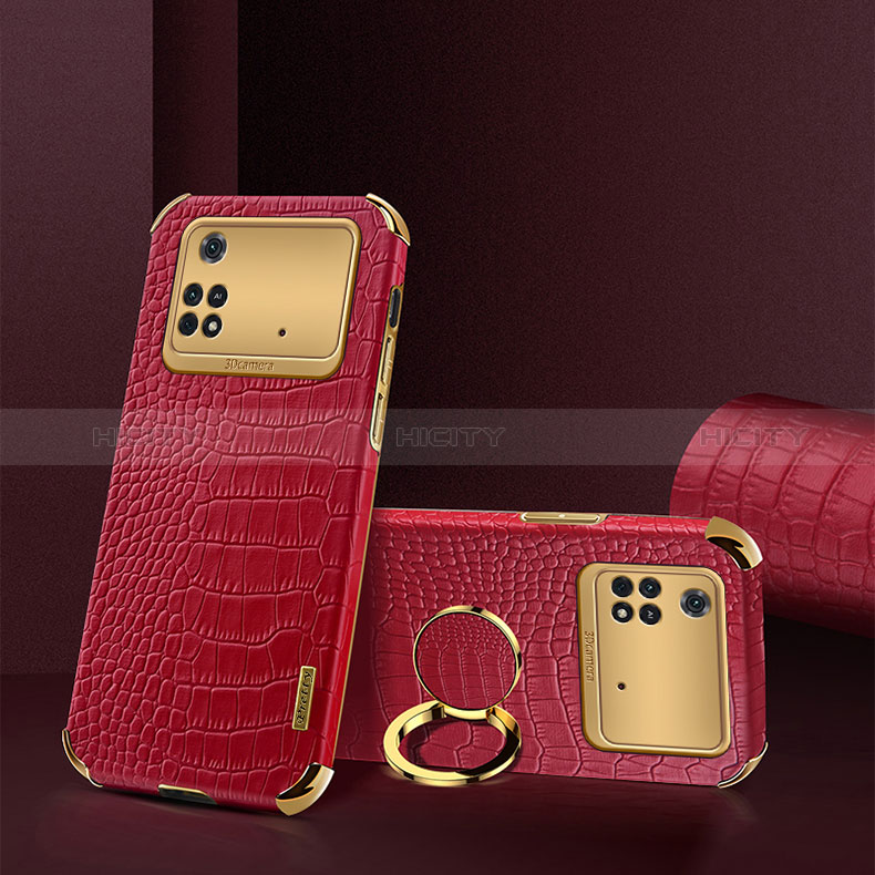 Custodia Lusso Pelle Cover XD2 per Xiaomi Poco M4 Pro 4G Rosso