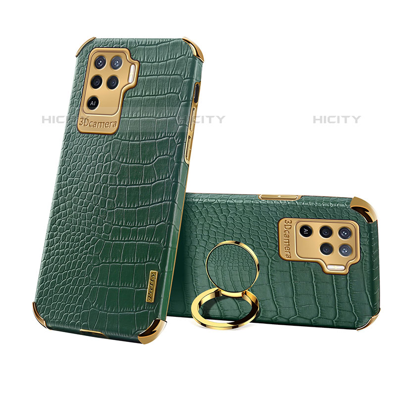 Custodia Lusso Pelle Cover XD3 per Oppo Reno5 F Verde