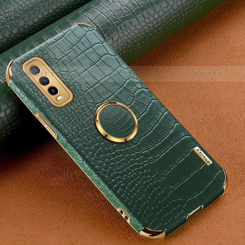 Custodia Lusso Pelle Cover XD3 per Vivo Y70S 5G Verde