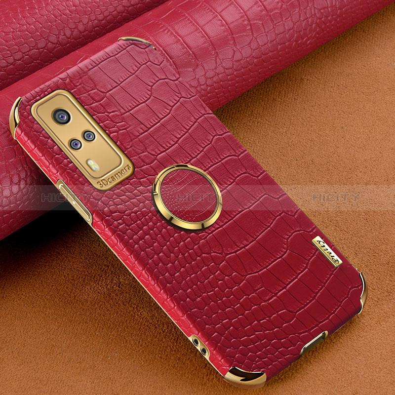 Custodia Lusso Pelle Cover XD4 per Vivo Y53s NFC Rosso