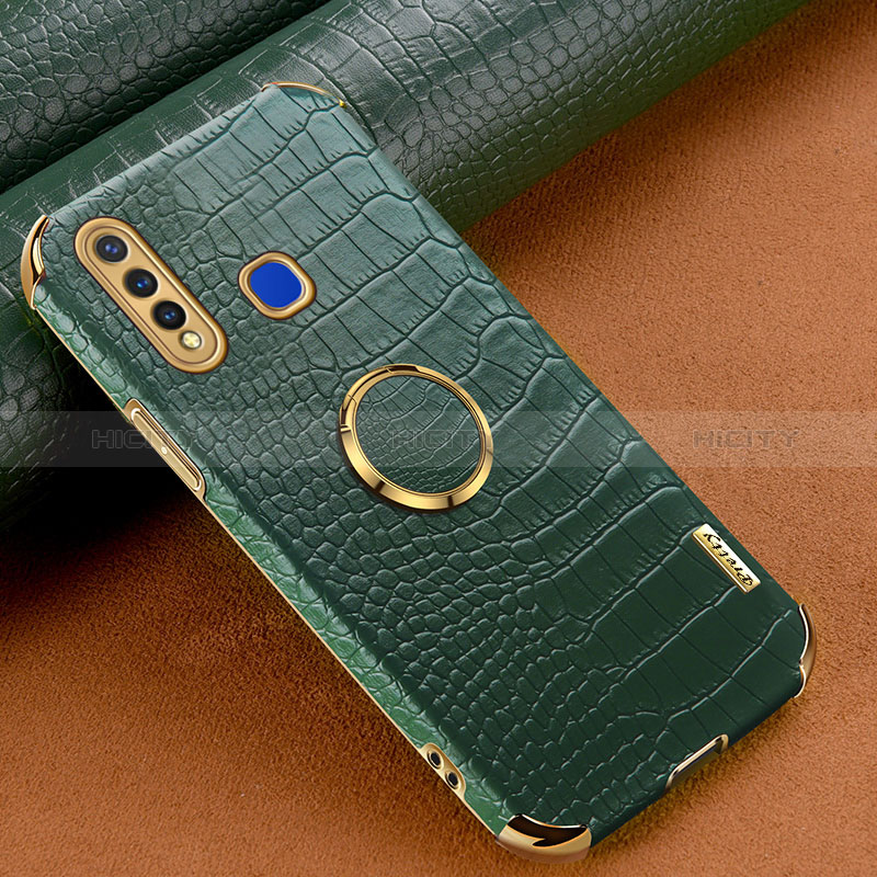 Custodia Lusso Pelle Cover XD4 per Vivo Y5s Verde