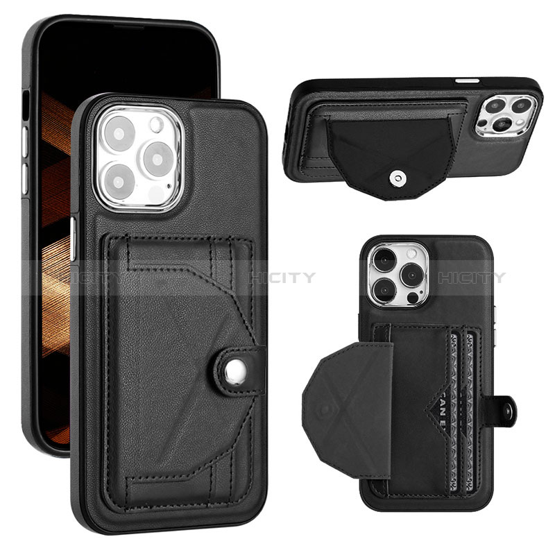 Custodia Lusso Pelle Cover Y01B per Apple iPhone 13 Pro Nero