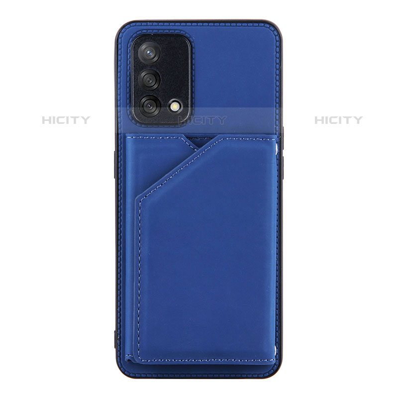 Custodia Lusso Pelle Cover Y01B per Oppo A74 4G Blu