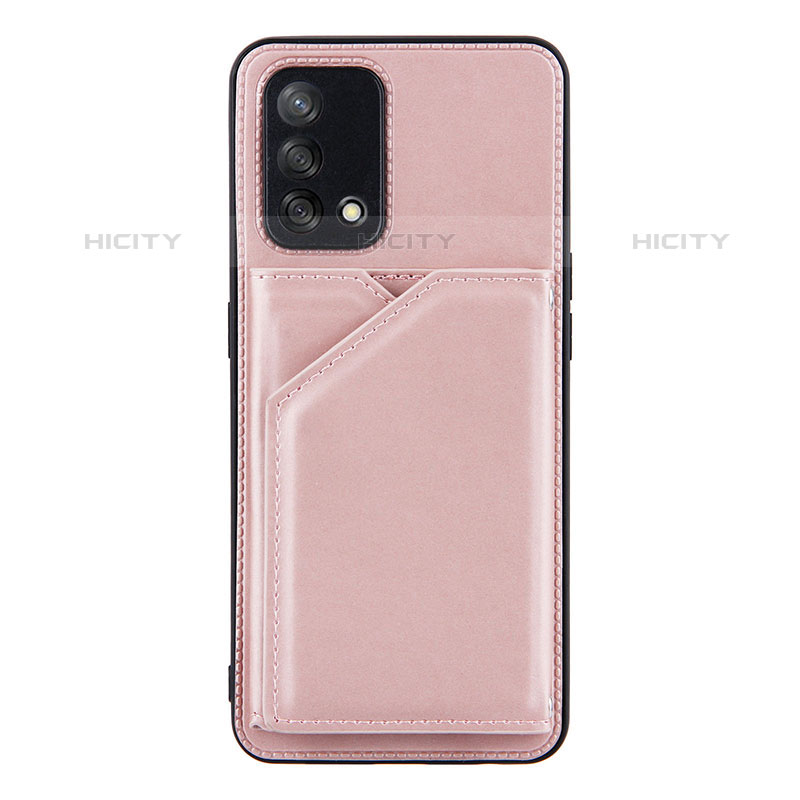 Custodia Lusso Pelle Cover Y01B per Oppo A74 4G Oro Rosa