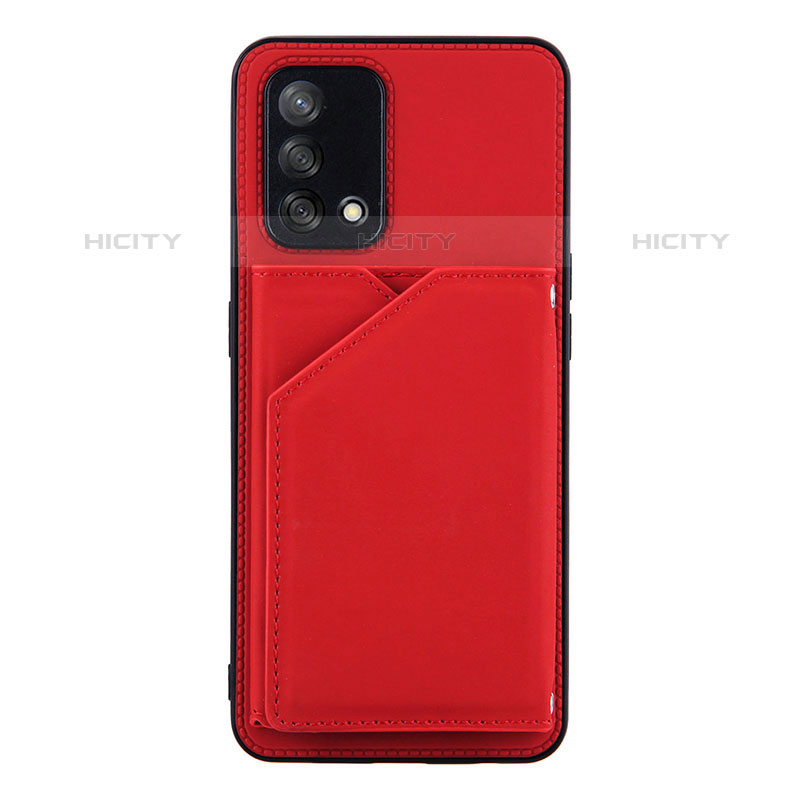 Custodia Lusso Pelle Cover Y01B per Oppo A74 4G Rosso