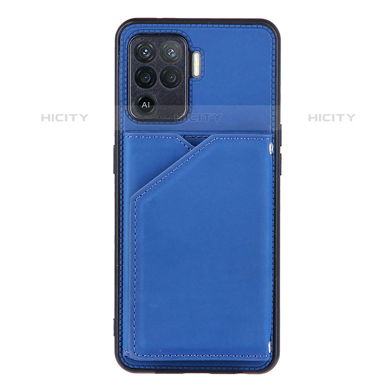 Custodia Lusso Pelle Cover Y01B per Oppo A94 4G Blu