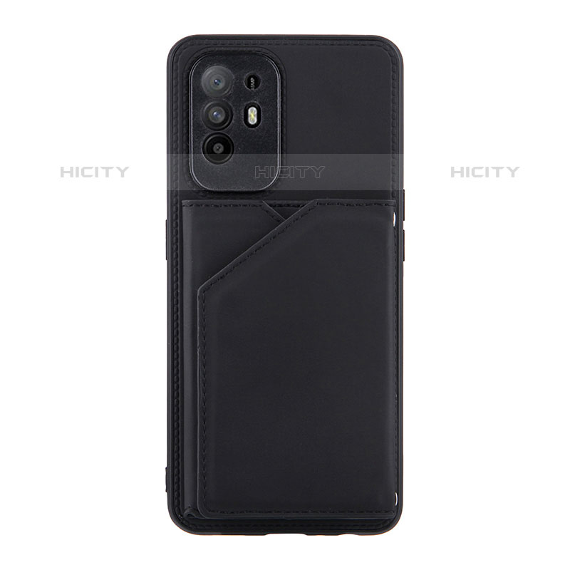 Custodia Lusso Pelle Cover Y01B per Oppo A94 5G Nero