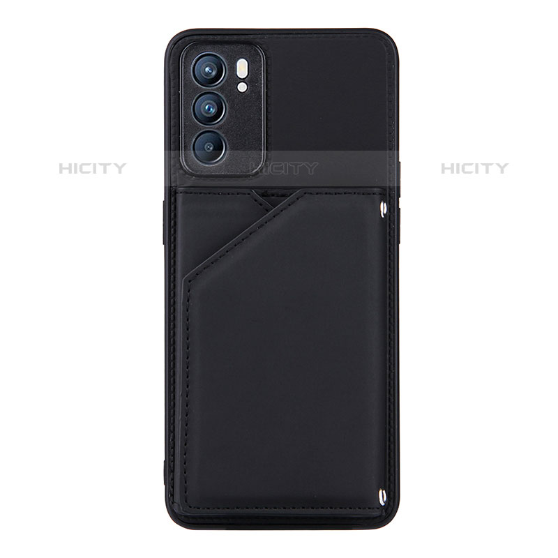 Custodia Lusso Pelle Cover Y01B per Oppo Reno6 5G Nero