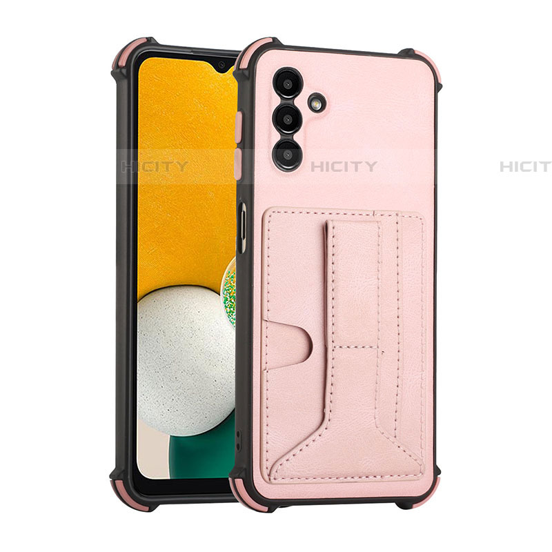 Custodia Lusso Pelle Cover Y01B per Samsung Galaxy A04s Oro Rosa