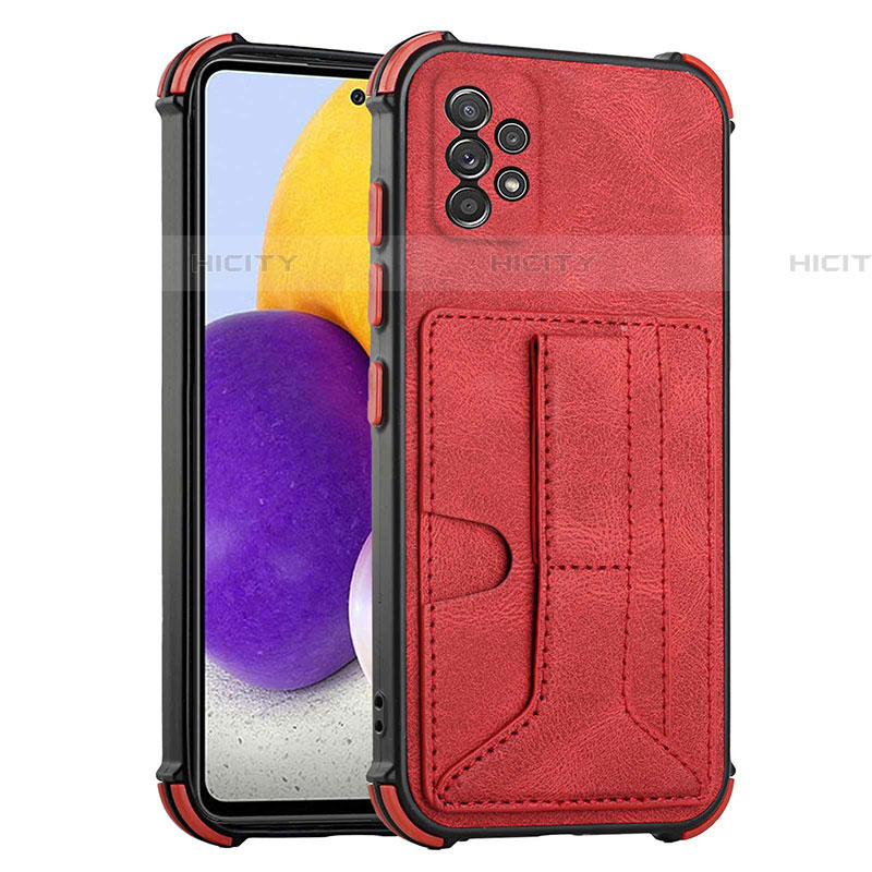 Custodia Lusso Pelle Cover Y01B per Samsung Galaxy A52 5G Rosso