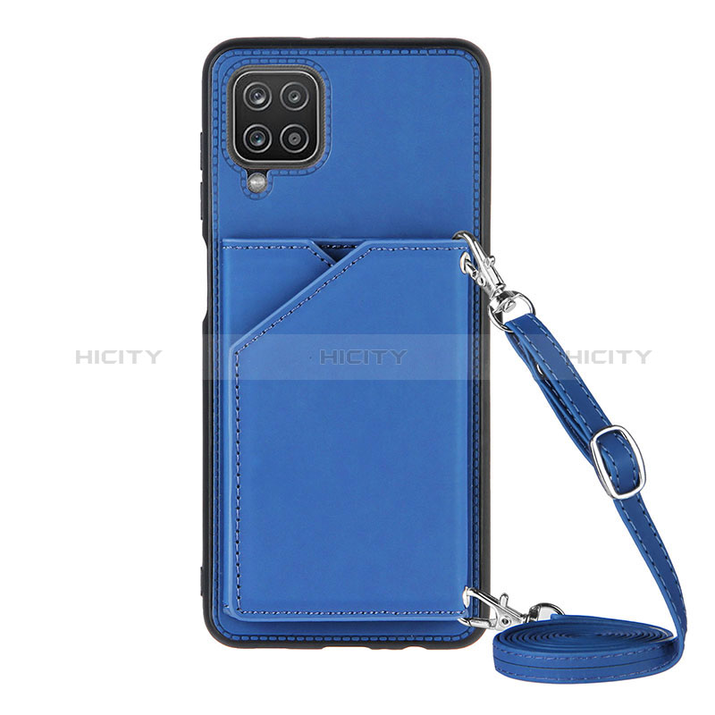 Custodia Lusso Pelle Cover Y01B per Samsung Galaxy M12 Blu