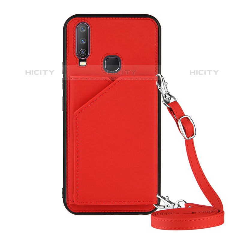 Custodia Lusso Pelle Cover Y01B per Vivo Y11 Rosso