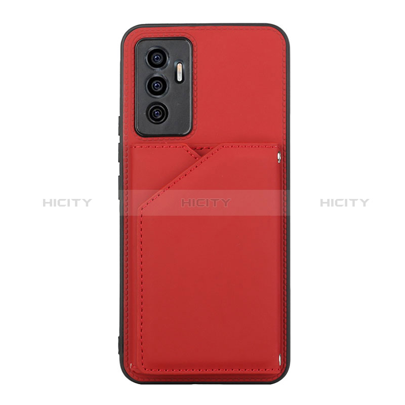 Custodia Lusso Pelle Cover Y01B per Vivo Y75 4G Rosso