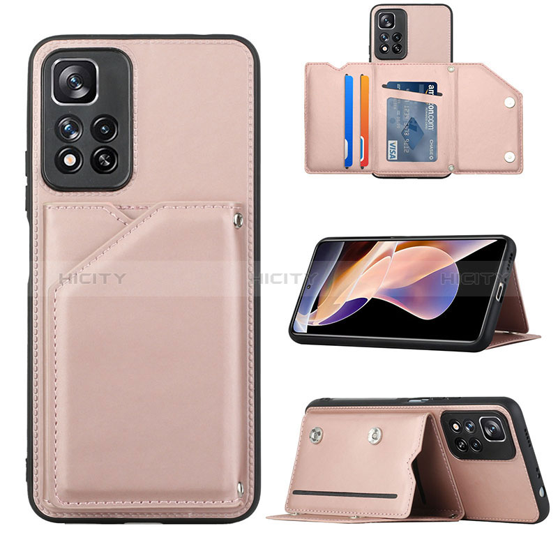 Custodia Lusso Pelle Cover Y01B per Xiaomi Mi 11i 5G (2022) Oro Rosa