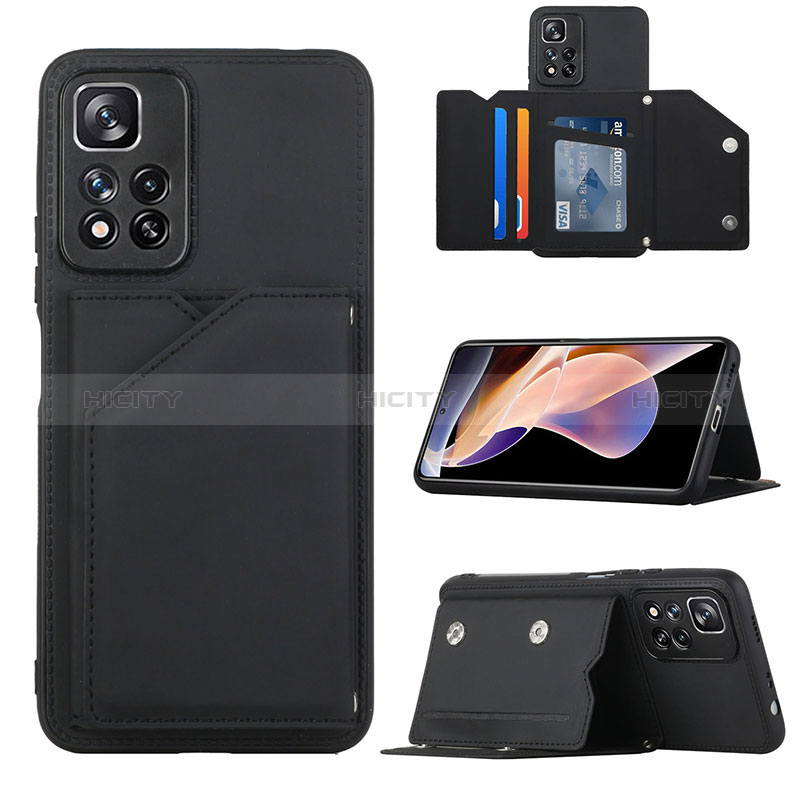 Custodia Lusso Pelle Cover Y01B per Xiaomi Poco X4 NFC Nero