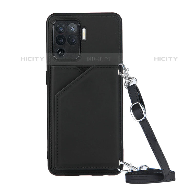 Custodia Lusso Pelle Cover Y02B per Oppo A94 4G Nero